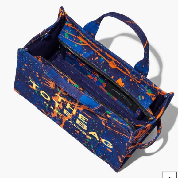 Marc Jacobs The Medium Splatter Paint Canvas Tote Bag - Picture 3 of 5